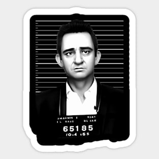 Johnny Cash cartoon Sticker